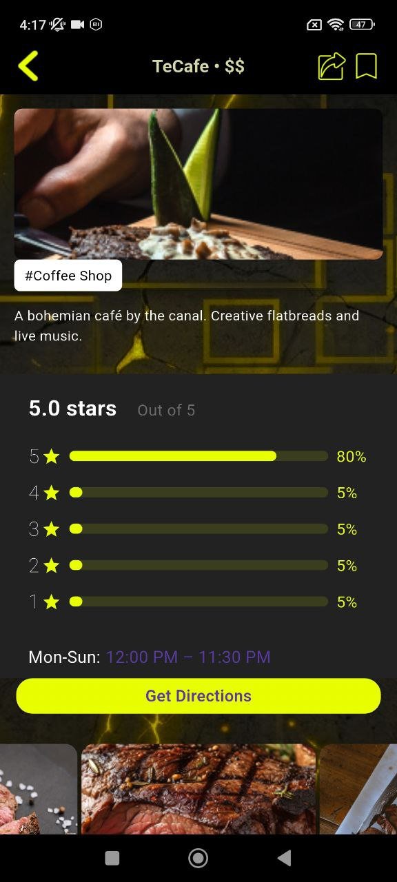 Restaurant detail screen